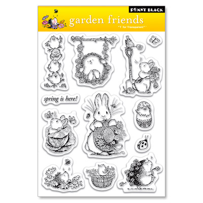 Garden Friends Penny Black Clear Acrylic Stamps Stamping Craft
